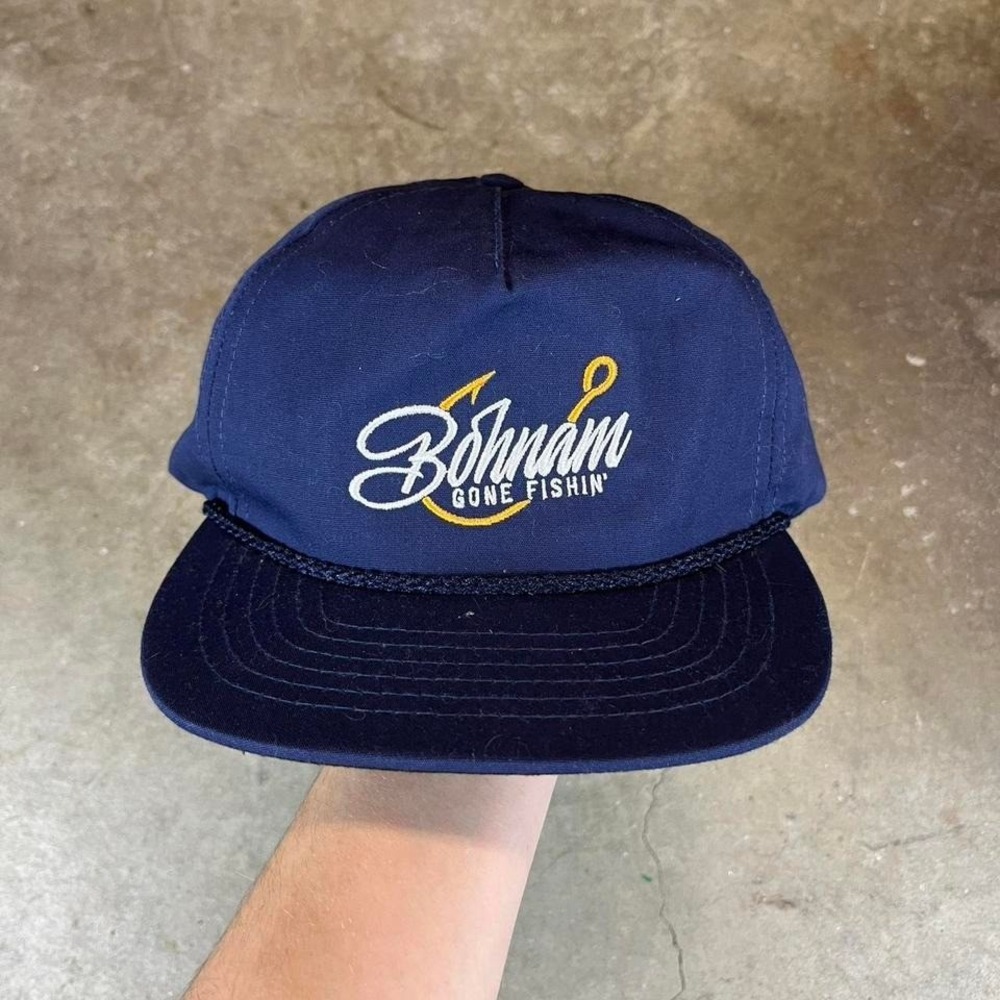 Vintage Bohman Gone Fishing Snapback‎ Trucker Hat